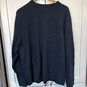 J. Crew Navy Blue Heather Crewneck Merino Wool XXL